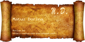 Matuz Dorina névjegykártya